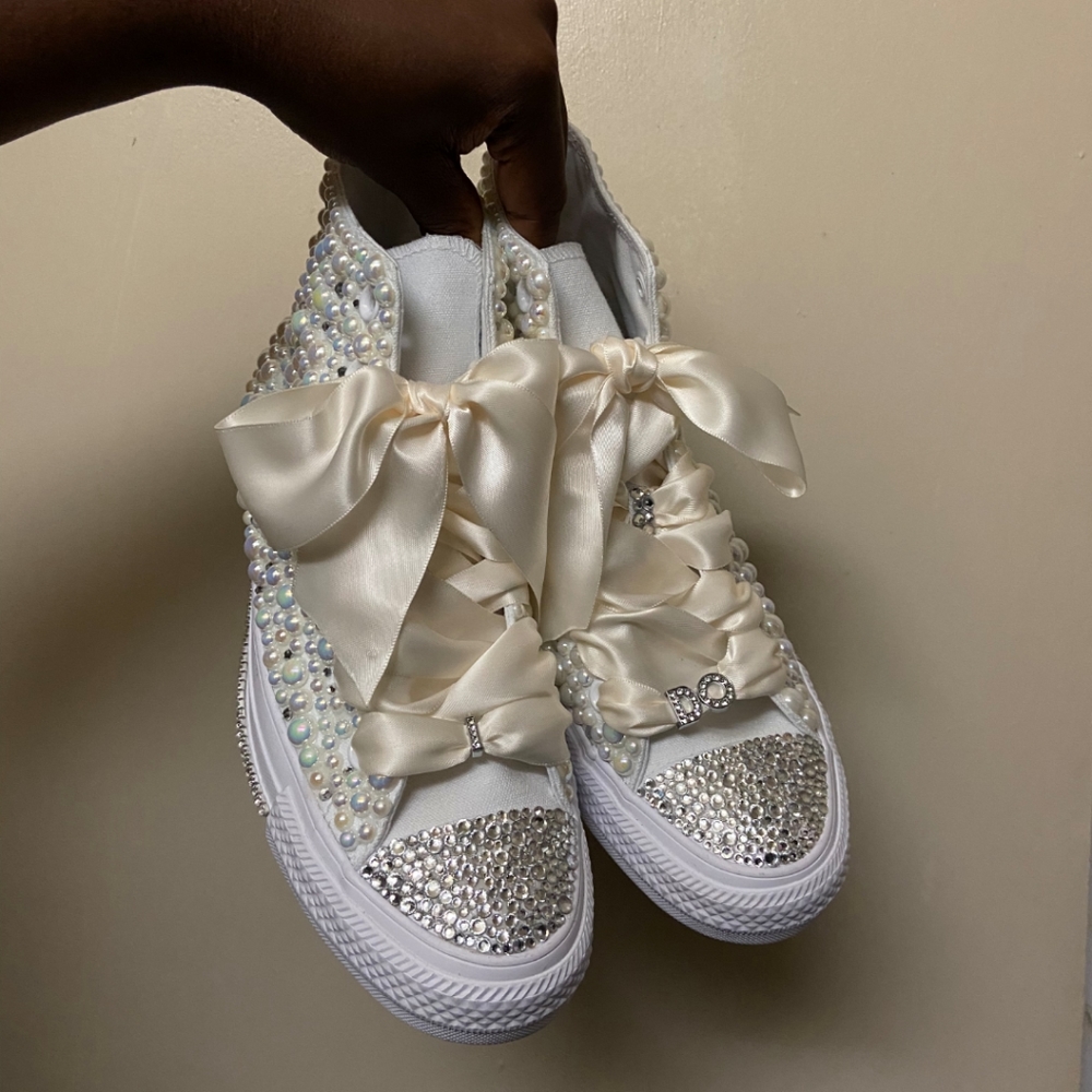 Custom (Bridal) Full Bling Converse